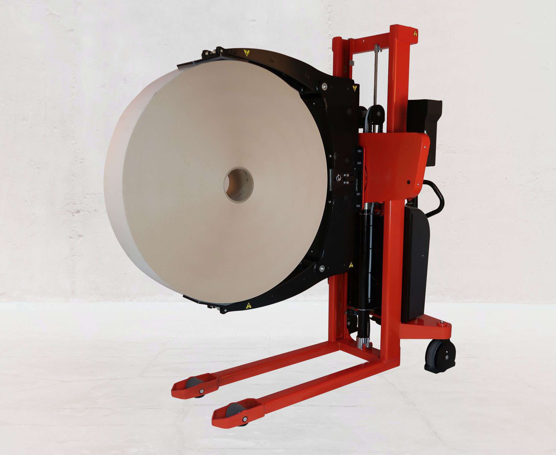 Rollenhandling-Hubgeraet-Rollen-Rotator-mit-Greifarmen-Tragfähigkeit-500-kg