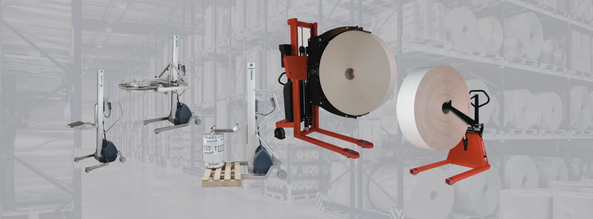 Ergonomisches Rollen- und Spulenhandling für sicheres Materialhandling